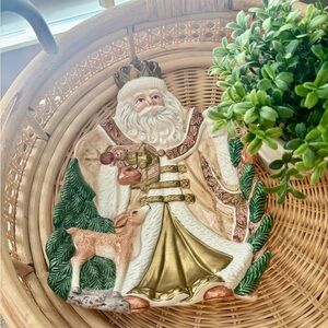 Fitz and Floyd Santa plate